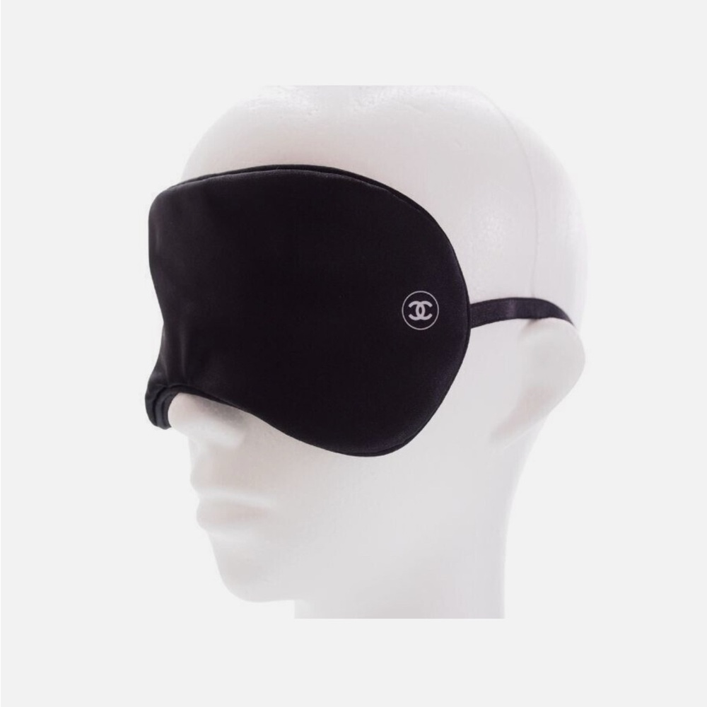 Chanel La Collection Satin Eye Mask Pouch Set Black, Japan exclusive GWP, NIB